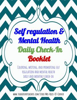 Preview of Self Regulation & Mental Health Daily Check-in Booklet