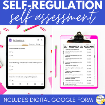Preview of Self-Regulation School Counseling Self-Assessment