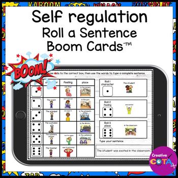 Preview of Occupational Therapy SEL Skills & Self Regulation Sentence Writing Boom Cards™