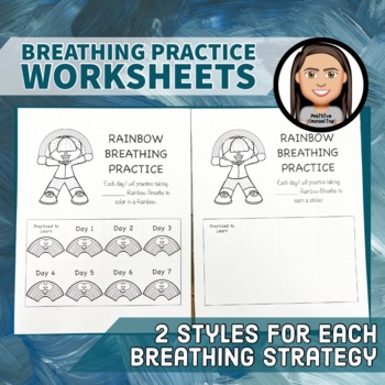 Self Regulation Skills: Breathing Practice Worksheets by Positive ...