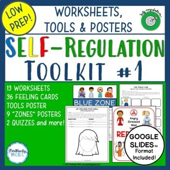 Preview of Self-Regulation Skills | Toolkit #1 | SEL | Emotions Lessons & Activities