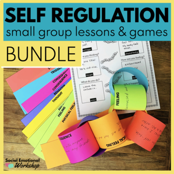 Preview of Self Regulation Small Group Counseling |  Lessons & Games