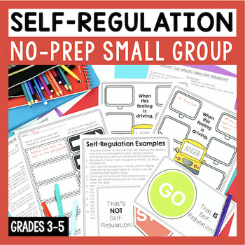 Preview of Self-Regulation Small Group Lessons For Emotional Regulation Strategies NO-PREP