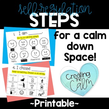 Self-Regulation Steps-Calm Down Space Visuals | TpT