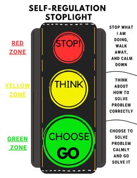 Preview of Self-Regulation Stoplight Posters - Social-Emotional Learning