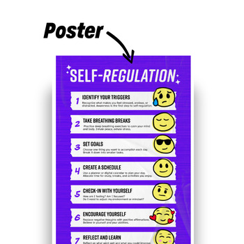 Preview of Self-Regulation Strategies Kit - Poster, Stickers, Clipart
