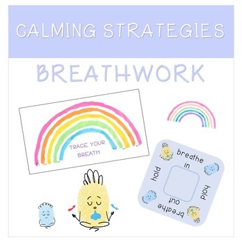 Preview of Self Regulation Strategy- Breathing Cards for Calm Down Corner