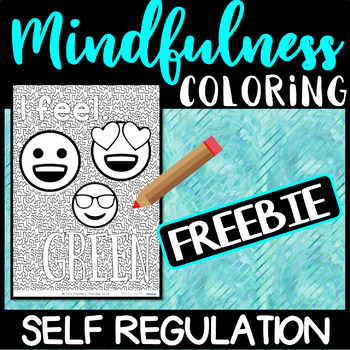 Preview of Self Regulation Tools: EMOJI Coloring/Colouring FREEBIE