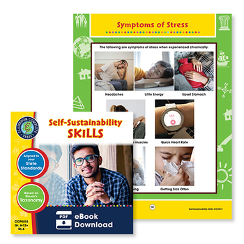 Preview of Self-Sustainability Skills: Symptoms of Stress Poster - WORKSHEET