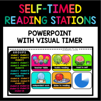 Preview of Self-Timed Guided Reading Stations - Visual Timer