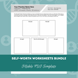 Self-Worth Worksheets Bundle | Fillable PDF Templates