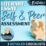 ⭐Self and Peer Editing Assessment Evaluation Checklists fo