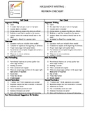 Self and Peer Revision Checklist for Argument Writing