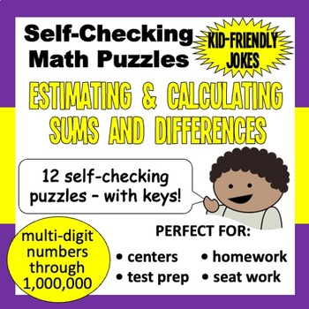 Preview of Self-checking Math Puzzles – Estimating & Calculating of Sums/Differences