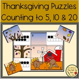 Self-checking Thanksgiving Math Center: Counting to 5, 10,