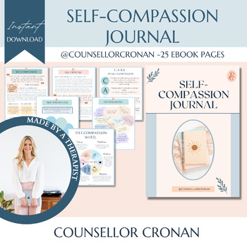 Preview of Self compassion journal. Self-esteem. Forgiveness. Self healing. Positive mind