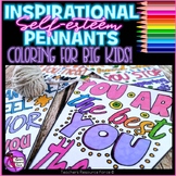 Self-esteem Coloring Sheets, Pages, Banners, Pennants of I