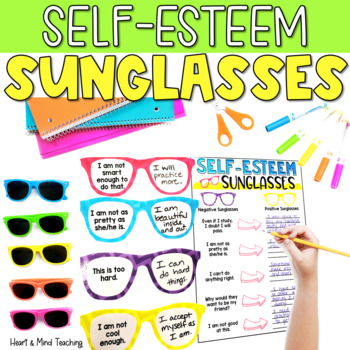 Preview of Self-Esteem Sunglasses - Self Esteem for Elementary