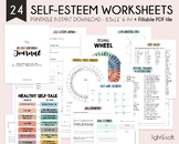 Self esteem workbook, Confidence workbook, therapy workshe