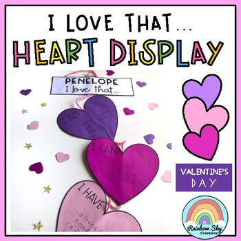 Preview of Self love Heart Display | Valentine's Day Craft | SEL Activity