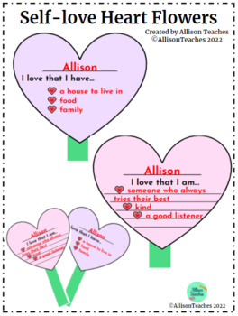 Preview of Self-love Heart Flowers