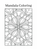 Self mandala art coloring book with note.