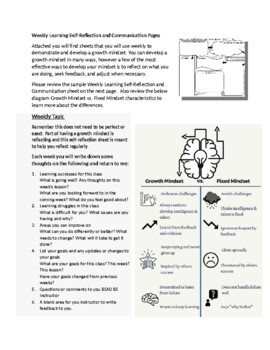 Preview of Self reflection and communication worksheet