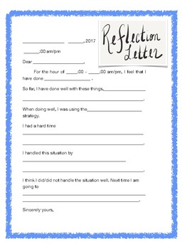 application letter with reflection
