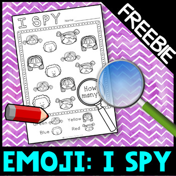 Preview of Self regulation Emotions Feelings: No Prep Activities - I spy FREEBIE