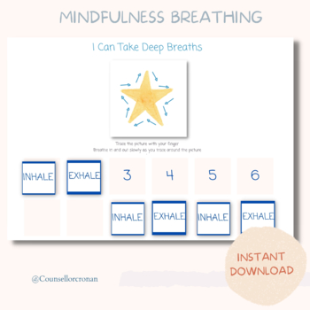 Preview of Self regulation, mindful breathing exercises, calming corner, calm down activity