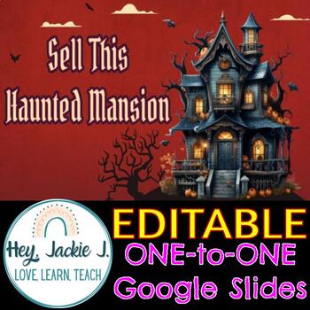 Preview of Sell This Haunted Mansion Descriptive Writing Middle Junior High School Editable