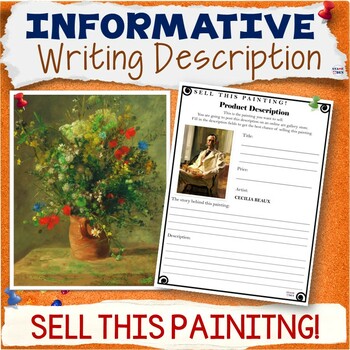 Preview of Sell a Famous Painting - Creative Informational Middle School Writing Prompts