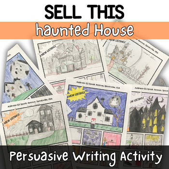 Preview of Sell this Haunted House- Middle School Halloween Writing Activity- 5th, 6th, 7th