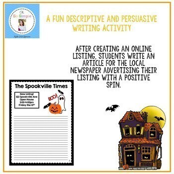 Sell This Haunted House Halloween Writing Activities