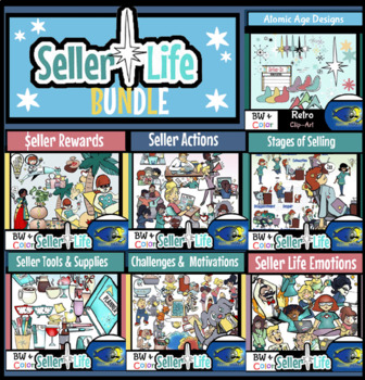Preview of Seller Life BUNDLE! 7 Clip-Art Sets! 350 Pieces!