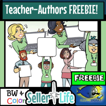 Preview of Seller Life: Freebie Teacher-Author Clip-Art