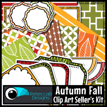 Preview of Autumn Fall Season Clip Art Seller's Kit