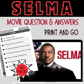 Preview of Selma Movie Guide for Black History Month (sub plans/rainy day)