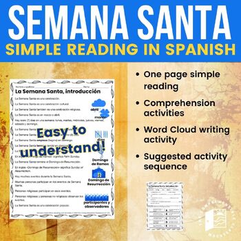 Preview of Semana Santa: Basic reading and comprehension activities in Spanish