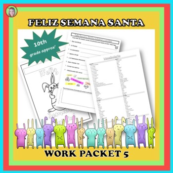Preview of Spanish Semana Santa Easter Work Packet 5 ≌10th grade