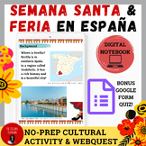 Semana Santa & Feria Webquest/Digital Notebook  | No-prep 