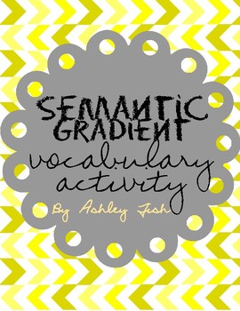 Preview of Semantic Gradient- Vocabulary Activity
