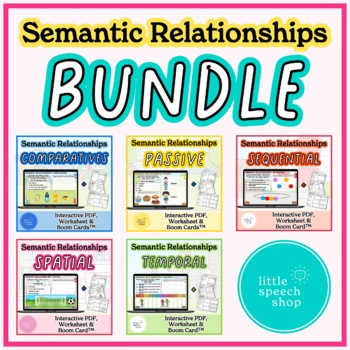 Preview of Semantic Relationships - Bundle! - Boom™ Cards / Interactive PDF / Worksheets