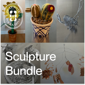 Preview of Semester Sculpture Bundle: Plants, Insects, Food, Cacti, & Mobiles