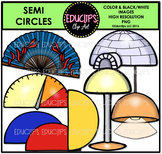 Semi Circle Shapes Clip Art Bundle {Educlips Clipart}