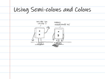 Preview of Semi-colons and colons