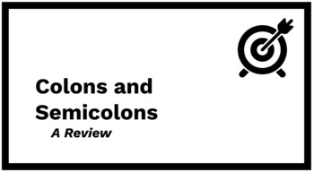 Preview of Semicolons and Colons Lesson - Rules and Examples