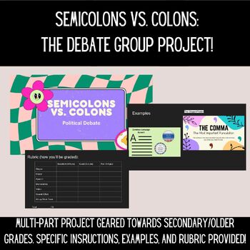 Preview of Semicolons vs. Colons: The Debate (Fun and Interactive Group Activity!)