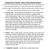 Seminar Key - How to Chart a Socratic Seminar as a Teacher