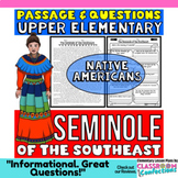 Native Americans Activity: Seminole Passage with Questions